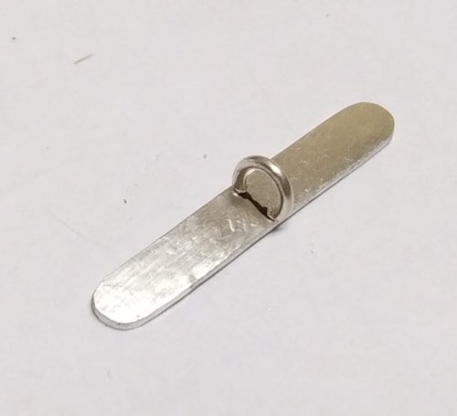Judy Larson's Ripple Bracelet  - , Metalwork, Cutting, Cutting Tool, Cutters, Dapping, Dapping Jewelry, Filing, Finishing, Findings, Clasps, Components, Tumbling, Tumble, Tumbling Jewelry, Butane Torch, Soldering, Solder, Tools, Decide on the orientation of the ring on the back of the T-bar.
